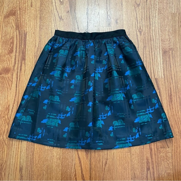 J. Crew Plaid Jacquard Holiday Metallic A line Skirt size 0 - Picture 2 of 13